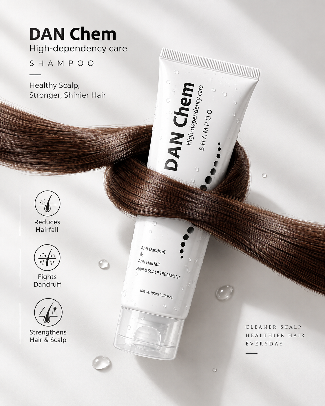 Dan Chem Anti-Dandruff & Hair Fall Shampoo (100ml)
