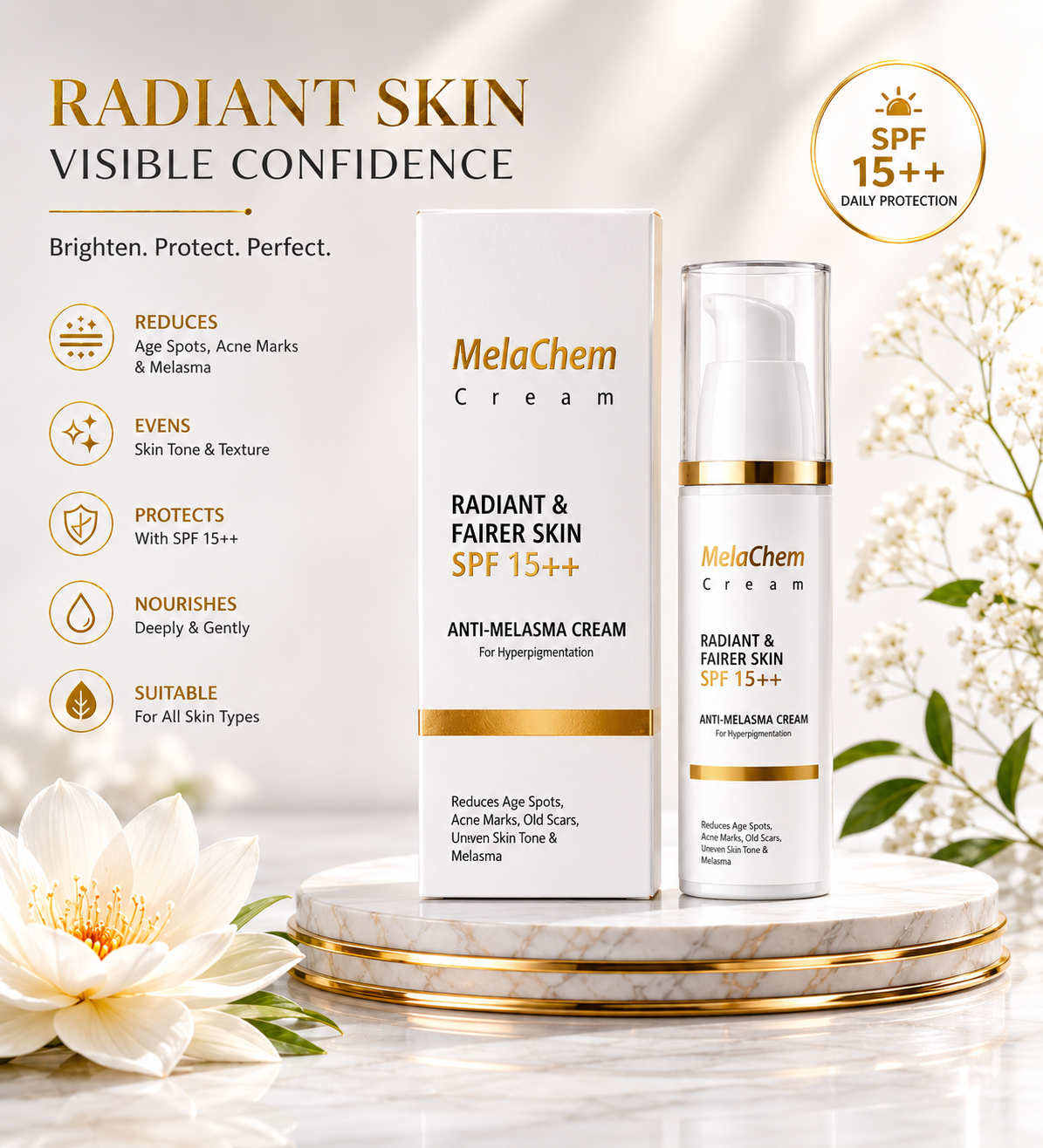 MelaChem Anti-Melasma Cream SPF 15++ (Radiant & Even Skin)
