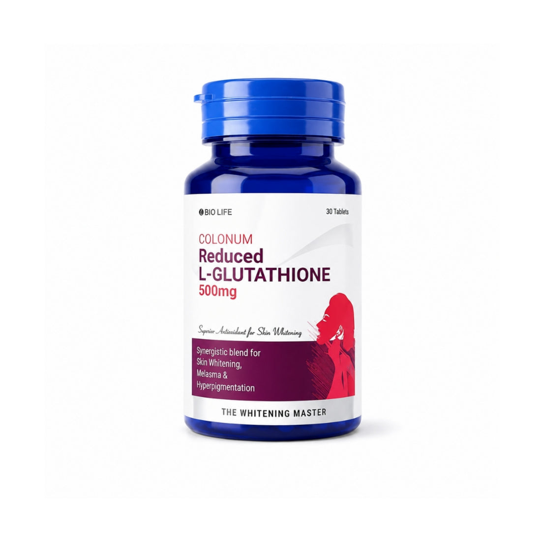 Colonum Reduced L-Glutathione 500mg Tablets (30 Tablets)